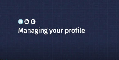 Managing your online profile