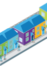 Figure 1 : Medium Private Landlords (3-20 tenancies) - Location of tenancies Rural and Urban (n=250) by percentages