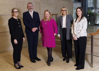 Left to Right: Úna Cassidy, BL, Junior Counsel, Stephen Dixon, BL and RTB Panel Member, Rosemary Steen, Director of the RTB, Claire Diggin, Deputy Director (Acting), RTB and Linda Creighton, Head of Disputes (Acting), RTB.
