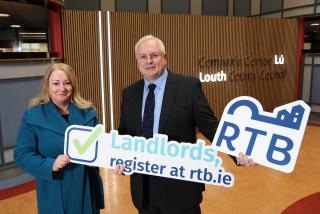 Director of the RTB, Rosemary Steen alongside Chief Executive of Louth County Council, David Conway
